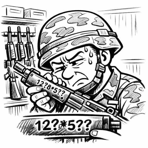 Army Man Frustrated With Serial Number Reading